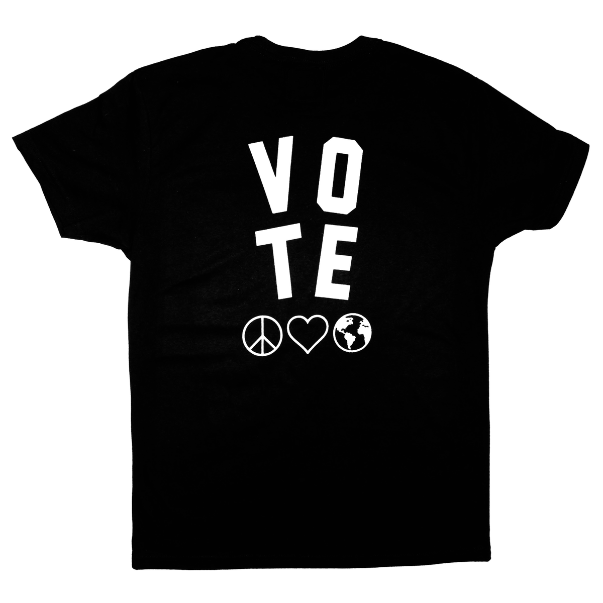 Vote T Black Woven Peace