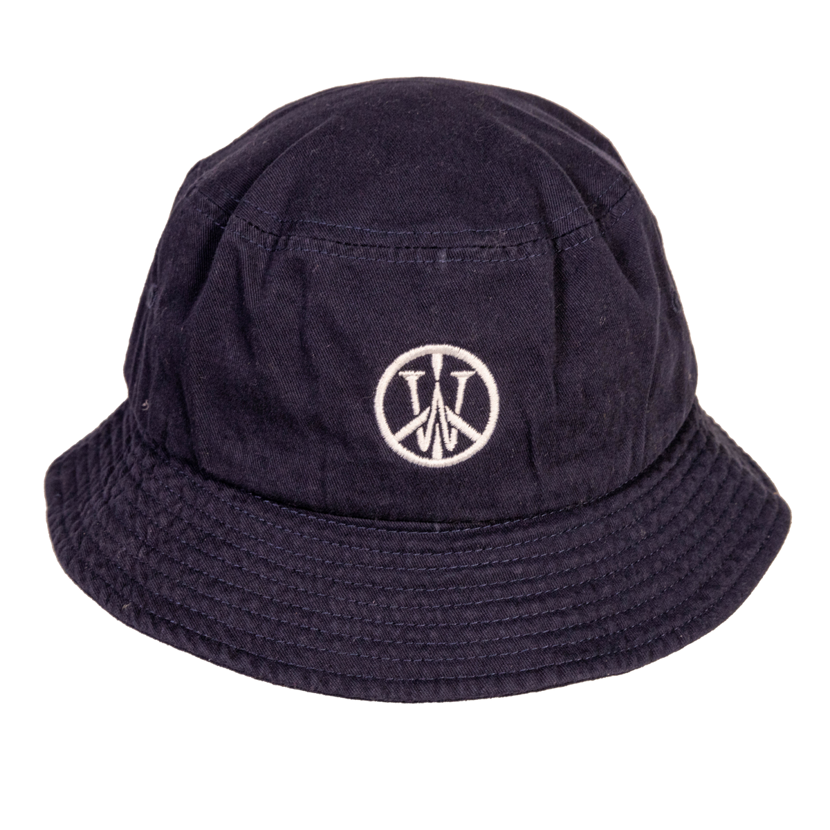 Navy Embroidered Bucket Hat | Woven Peace