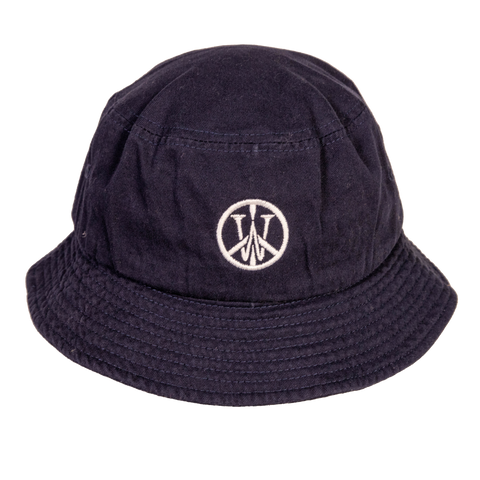 Navy Embroidered Bucket Hat | Woven Peace