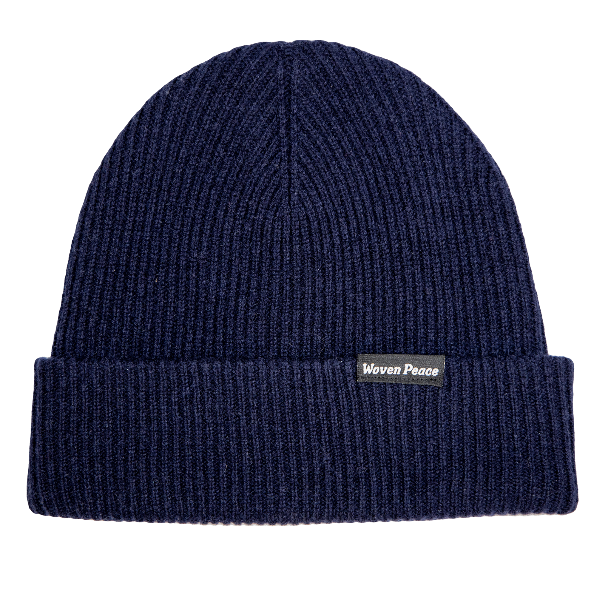 Navy Cashmere/Wool Beanie | Woven Peace